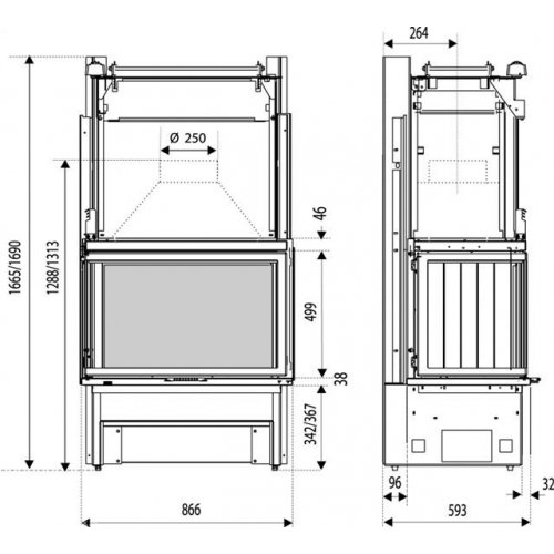 Каминная топка Supra Supravision 267_2 Каминная топка Supra Supravision 267_2