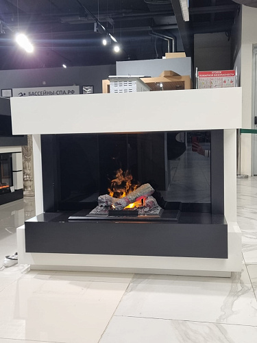 Биокамин Dimplex Cube очаг Cassette 400 LNH-INT (с дровами) белый с черным (выставочный образец)_3 Биокамин Dimplex Cube очаг Cassette 400 LNH-INT (с дровами) белый с черным (выставочный образец)_3