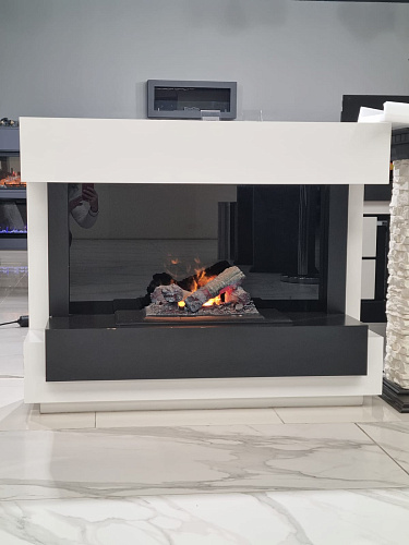 Биокамин Dimplex Cube очаг Cassette 400 LNH-INT (с дровами) белый с черным (выставочный образец)_0 Биокамин Dimplex Cube очаг Cassette 400 LNH-INT (с дровами) белый с черным (выставочный образец)_0