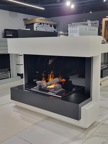 Биокамин Dimplex Cube очаг Cassette 400 LNH-INT (с дровами) белый с черным (выставочный образец)_4 Биокамин Dimplex Cube очаг Cassette 400 LNH-INT (с дровами) белый с черным (выставочный образец)_4